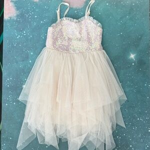 Zunie girls Cream Tulle sequin Dress size 3